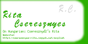 rita cseresznyes business card